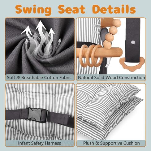 2-in-1 Baby Bouncer Jumper & Toddler Swing, Outdoor/Indoor Baby Swing with 5-Point Safety Harness, Space-Saving Design, Stable and Secure Jumper for Baby in Saudi Arabia