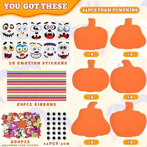 RICEDUO Halloween Crafts Kit for Kids, Make You Own Halloween Pumpkins Kits in Saudi Arabia