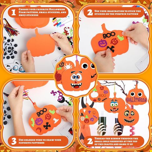 RICEDUO Halloween Crafts Kit for Kids, Make You Own Halloween Pumpkins Kits in Saudi Arabia