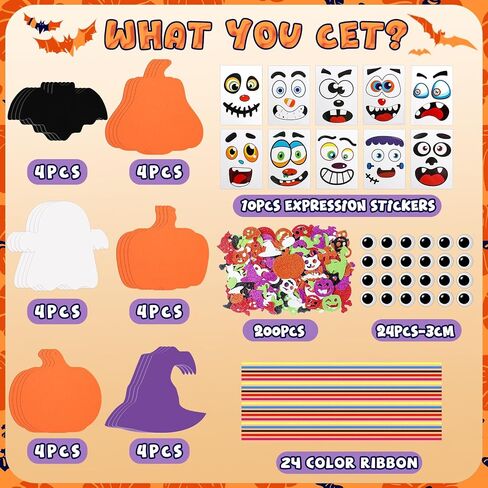 290Pcs Halloween Crafts for Kids, Make You Own Halloween Ornaments in Saudi Arabia