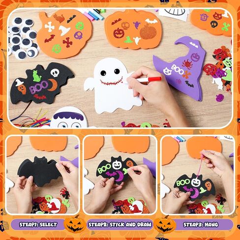 290Pcs Halloween Crafts for Kids, Make You Own Halloween Ornaments in Saudi Arabia