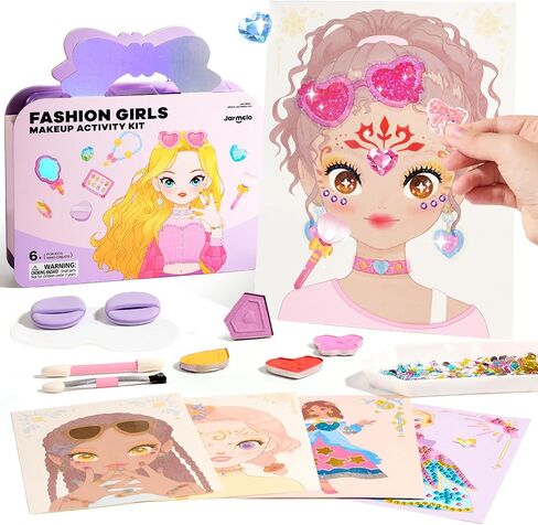 Jar Melo Princess Glam Magic Kit, 4-in-1 Makeup and Craft Book for Girls in Saudi Arabia