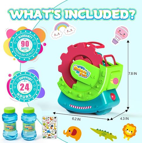 Bubble Machine for Toddlers Kids & Pets with 8oz Safe Solution in Kuwait