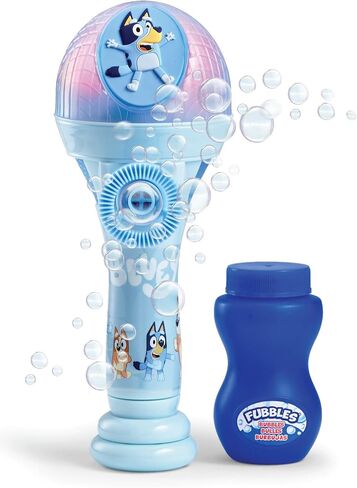 BLUEY Dance Mode Bubble Machine and Toy Microphone | Bluey Toy for Baby, Toddlers and Kids | Includes Bubble Solution in Kuwait