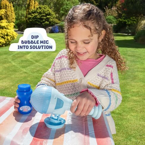 BLUEY Dance Mode Bubble Machine and Toy Microphone | Bluey Toy for Baby, Toddlers and Kids | Includes Bubble Solution in Kuwait
