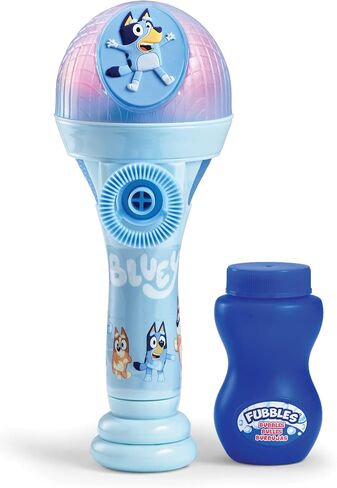 BLUEY Dance Mode Bubble Machine and Toy Microphone | Bluey Toy for Baby, Toddlers and Kids | Includes Bubble Solution in Kuwait