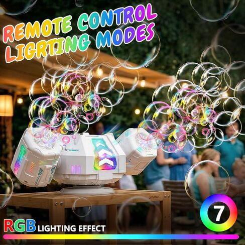 Bubble Machine, Rechargeable Dual-Nozzle Bubble Machine for Kids in Kuwait