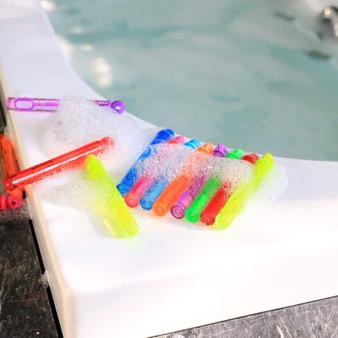 64 Pack Mini Bubble Wands Party Favors, Neon Bulk Birthday Treats for Kids in Saudi Arabia