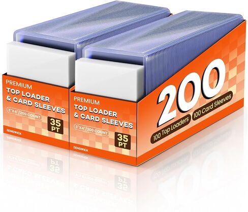 200 Card Sleeves Top Loaders for Cards, 3" x 4" Hard Plastic Toploaders in Saudi Arabia