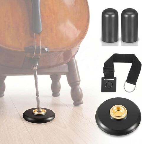 4 قطع من إكسسوارات مرساة Cello Endpin تشمل حزام تشيلو سدادة مانعة للانزلاق حصيرة سيلو، واقيات أرضية مطاطية بطرف من المطاط لأداء تمارين Cello Bass ، ملحقات أدوات أدوات Cello Bass أسود in Kuwait