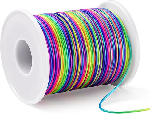 LOKEME 1mm Stretchy Bracelet String,165 FT Rainbow Color in Kuwait