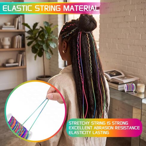 LOKEME 1mm Stretchy Bracelet String,165 FT Rainbow Color in Kuwait