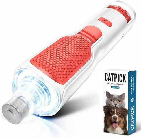 CATPICK 7-Speed Quiet Dog & Cat Nail Grinder with 360° LED for Thick Nails in Saudi Arabia