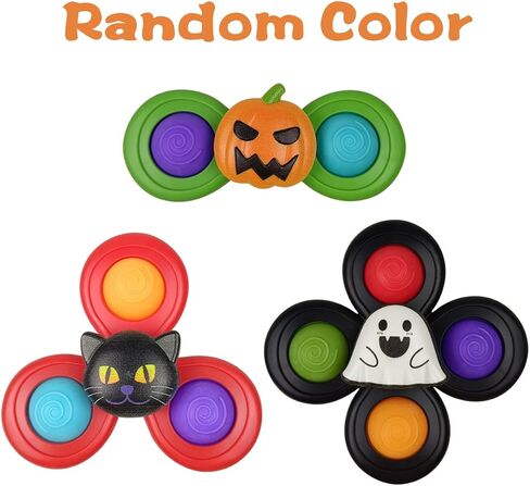 Anditoy 3 Pack Halloween Suction Cup Spinner Toys Sensory Bath Toys for Kids Halloween Treat Bags Gifts Party Favors in Saudi Arabia