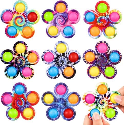 Pop Fidget Spinner 9 Pack, Classroom Prizes Halloween Goodie Bags Stuffers in Saudi Arabia