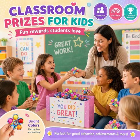 Pop Fidget Spinner 9 Pack, Classroom Prizes Halloween Goodie Bags Stuffers in Saudi Arabia