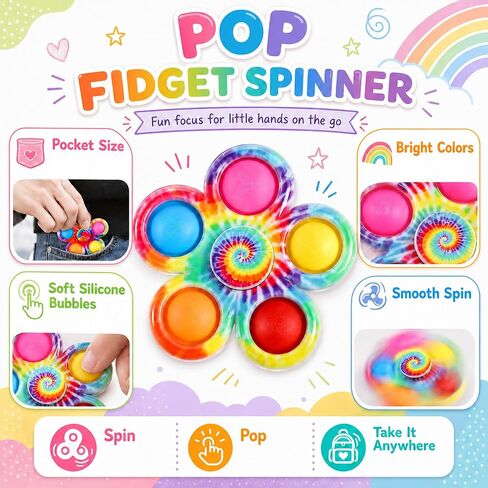 Pop Fidget Spinner 9 Pack, Classroom Prizes Halloween Goodie Bags Stuffers in Saudi Arabia