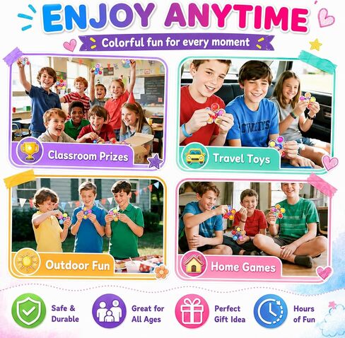 Pop Fidget Spinner 9 Pack, Classroom Prizes Halloween Goodie Bags Stuffers in Saudi Arabia