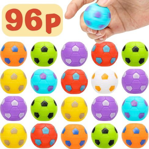 AZEN 24 Pcs Soccer Party Favors for Kids 4-8 8-12, Mini Fidget Spinners Soccer Ball Toys, Goodie Bags Stuffers for Birthday, Treasure Box Toys for Classroom, Return Gifts for Kids in Kuwait