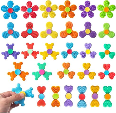 8PCS Silicone Fidget Spinners,Sensory Toys for Kids and Adults,Worry Stones for Anxiety,Quite Fidget Toys for Classroom, Prizes in Bulk for School, Classroom Prizes,Treasure Box Toys in Kuwait