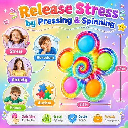 4Pcs Fidget Spinner, Pop Fidget Spinners Kids, Halloween Fidget Toys Bulk in Kuwait
