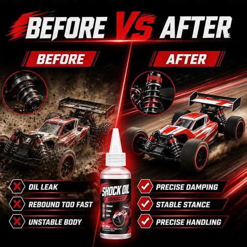 RC Shock Oil, High Viscosity Stability, Not Easily Volatile, 80WT 1000CST in Kuwait