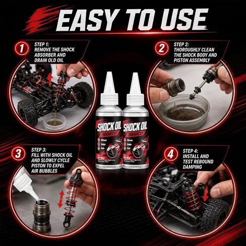 RC Shock Oil, High Viscosity Stability, Not Easily Volatile, 80WT 1000CST in Kuwait