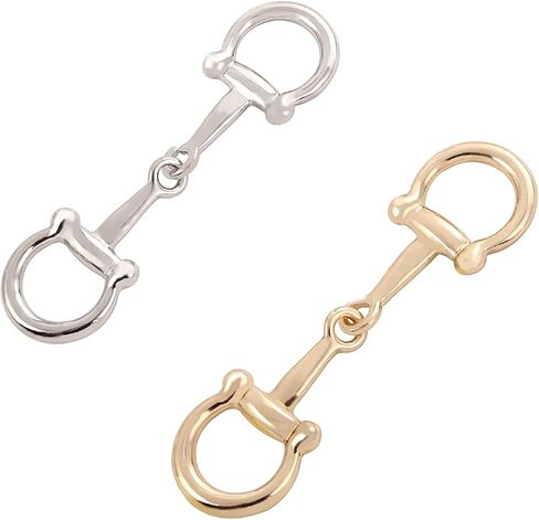 2Pcs Simple and Elegant Horsebit Silk Scarf Buckle Ring Scarf Rings for Women in Kuwait