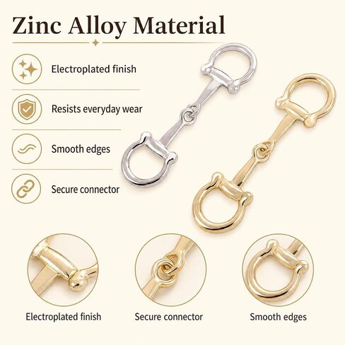 2Pcs Simple and Elegant Horsebit Silk Scarf Buckle Ring Scarf Rings for Women in Kuwait