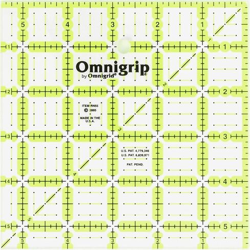 Omnigrip Non-Slip Square Quilting Ruler, Cuts 5-1/2" x 5-1/2'' Fabric in Kuwait
