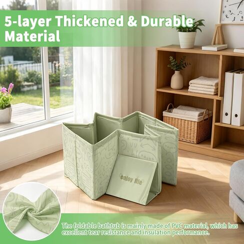 YUEPET Foldable Dog Bathtub for Small-Medium Dogs, Portable Dog Tub, Green in Saudi Arabia