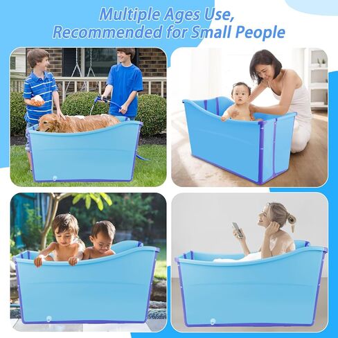 FHTONGE 49Gal/186L Collapsible Extra Large Dog Bathtub with Drainage Pipe in Saudi Arabia
