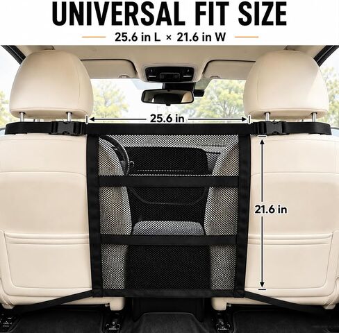 Dog Car Barrier,Car Net for Dogs, Pet Divider for SUVs, Sedans and Trucks in Kuwait