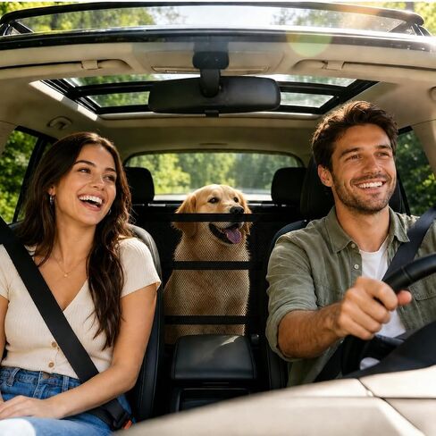 Dog Car Barrier,Car Net for Dogs, Pet Divider for SUVs, Sedans and Trucks in Kuwait