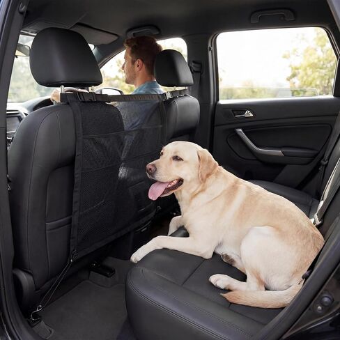 Dog Car Barrier with Mesh Organizer,Pet Safety Divider, Dog Net Easy Install for Cars & SUV,Truck(Upgraded&Heightened) in Kuwait
