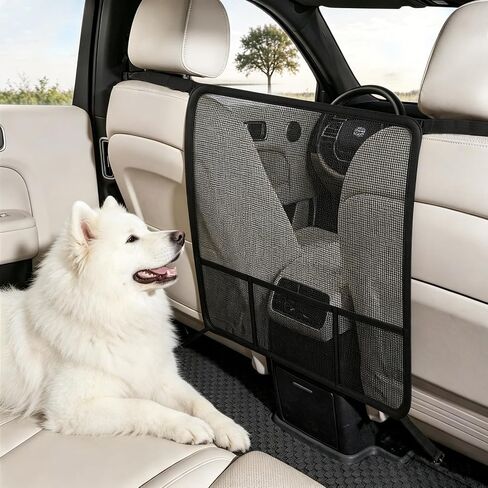 Dog Car Barrier Dog Net for Car Pet Divider Net for Cars and SUVs, Black in Kuwait