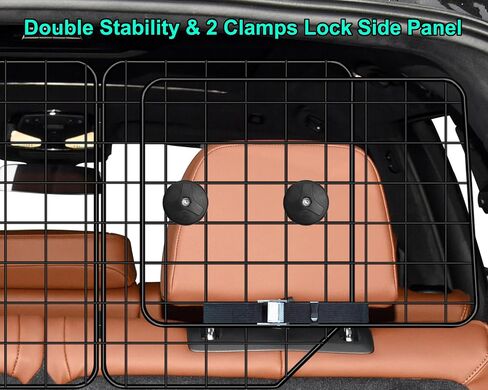 CASIMR Dog Car Barrier for SUVs, Vehicles, Trucks, Cars, Adjustable Pet Divider Cargo Area Universal-Fit, Heavy-Duty Wire Mesh Barriers, Safety Travel Accessories Cover, 61.9 Inch in Kuwait