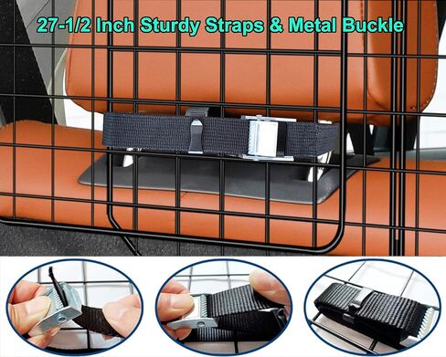 CASIMR Dog Car Barrier for SUVs, Vehicles, Trucks, Cars, Adjustable Pet Divider Cargo Area Universal-Fit, Heavy-Duty Wire Mesh Barriers, Safety Travel Accessories Cover, 61.9 Inch in Kuwait