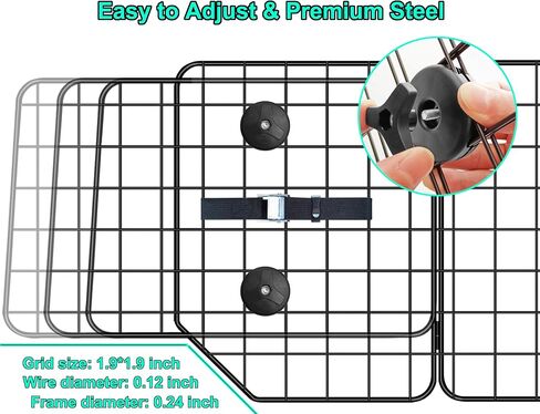 CASIMR Dog Car Barrier for SUVs, Vehicles, Trucks, Cars, Adjustable Pet Divider Cargo Area Universal-Fit, Heavy-Duty Wire Mesh Barriers, Safety Travel Accessories Cover, 61.9 Inch in Kuwait