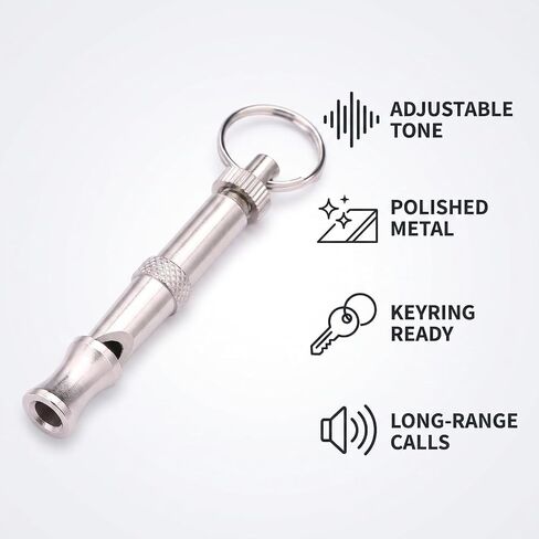 2Pcs Silver Adjustable Ultrasonic Dog Whistle,Portable Whistle Pet Whistle Supersonic Whistle Dog Whistles for Pet Training，Training and Behavior Aids，Dog Whistles in Saudi Arabia