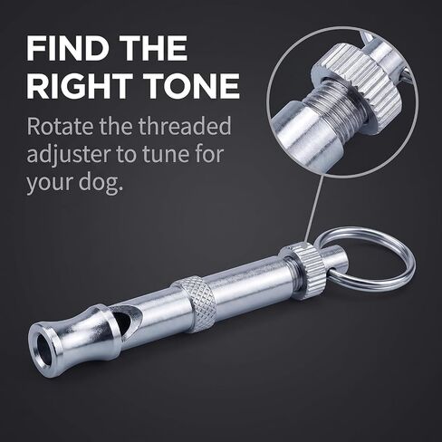 2Pcs Silver Adjustable Ultrasonic Dog Whistle,Portable Whistle Pet Whistle Supersonic Whistle Dog Whistles for Pet Training，Training and Behavior Aids，Dog Whistles in Saudi Arabia