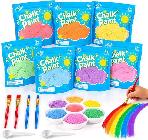 Sidewalk Chalk Paint Set for Kids, 7 Colors Washable Chalk for Outdoor Play in Saudi Arabia