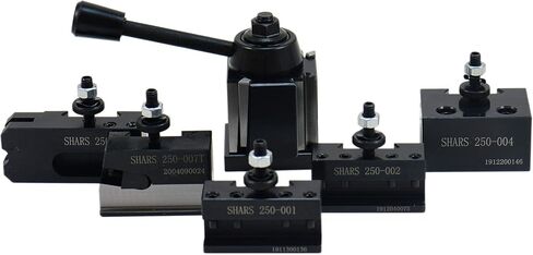 Shars BXA 222 Quick Change Tool Post Wedge Type 6 PCS Set for Lathe 10" - 15" Lathe Swing 202-9475 L in Kuwait
