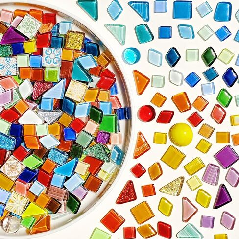 IcosaMro 2.2LB Mosaic Tiles for Crafts DIY Stepping Stone Project Supplies in Kuwait