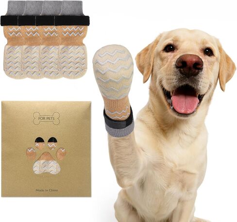 Dog Socks Shoes for Hot Pavement to Prevent Licking Paws, Summer Anti Slip Pet Booties with Grip Traction Control for Hardwood Floors, Grippy Boots & Paw Protectors for Small Medium Large Senior Dogs in Kuwait