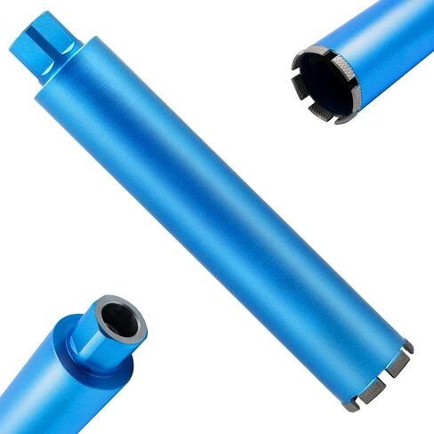HBKEEN 4 Inch Wet Diamond Core Drill Bits, 14" Drilling Depth Core Drill Bit, 1-1/4"-7 Thread Core Drill Bit for Concrete, Reinforced Concrete, Brick, Block, Core Bit with Laser-Welded Mesh Segments for Fast Longer Life, Concrete Core Drill Bit for Hand H in Kuwait
