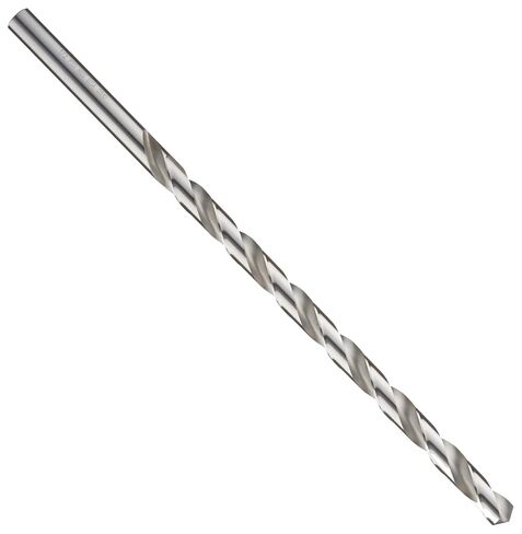 Precision Twist 1290 High Speed Steel Extra Long Length Drill Bit, Uncoated (Bright) Finish, Round Shank, Spiral Flute, 118 Degree Point Angle, 3/8" in Kuwait