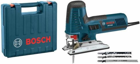 BOSCH 7.2 Amp Barrel-Grip Jig Saw Kit JS572EBK with BOSCH T10RC 10-Piece T-Shank Jig Saw Blade Set Optimized for Extra-Clean Wood Cutting set in Kuwait
