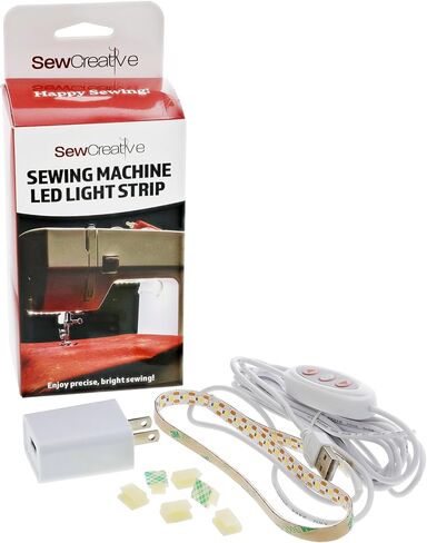 Sew Creative Sewing Machine Light Strip - Dimmable & Flexible 16" of Lighting | Stick On LED Sewing Light for Clear - Shadow Free Stitching, Quilting, and Crafting in Saudi Arabia