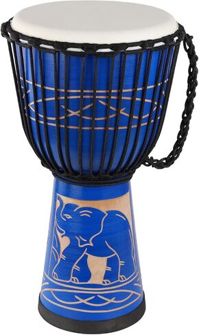 Djembe Drum,10'' x 20'' Hand Painted Pattern African Drum Mahogany Goatskin Drumhead Musical Instrument for Adults kids Beginners in Kuwait